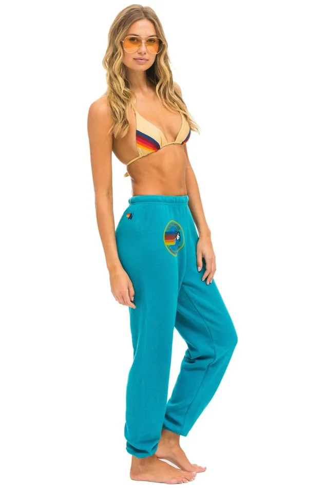 Laguna Beach Sweatpants 8211 Teal Women Aviator Nation Sweatpants