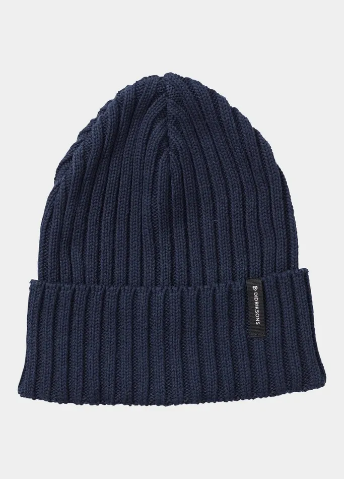 Laken Beanie Navy WomenMen Didriksons Hats and Caps
