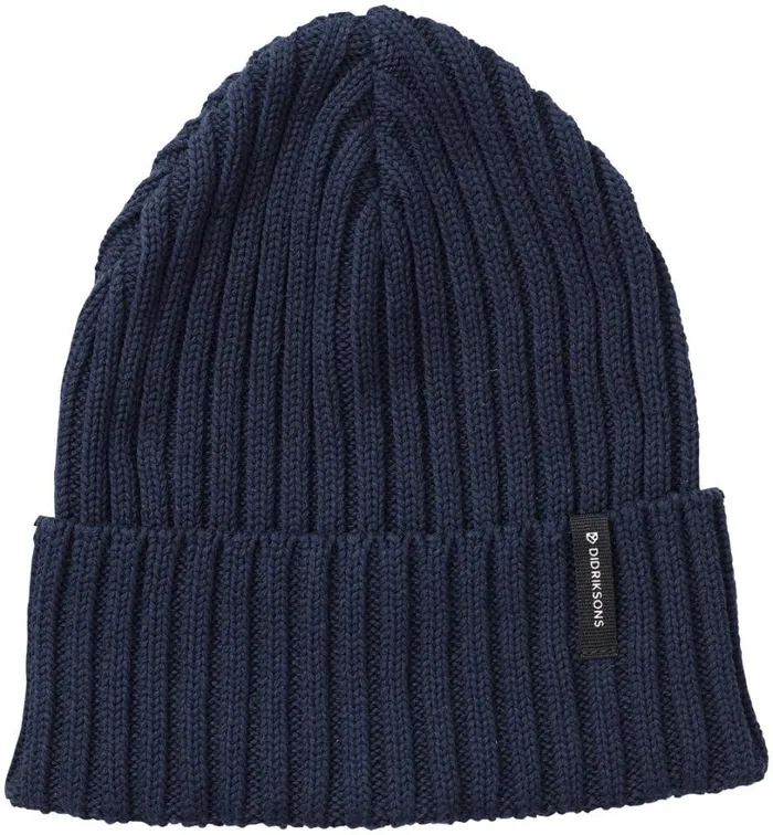 Laken Beanie Navy WomenMen Didriksons Hats and Caps