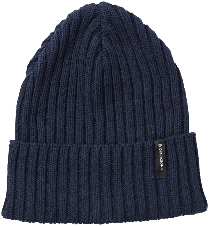 Laken Beanie Navy WomenMen Didriksons Hats and Caps