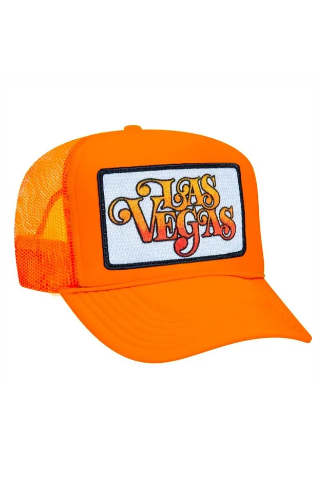 Las Vegas Script Trucker Hat WomenMen Aviator Nation Trucker Hats