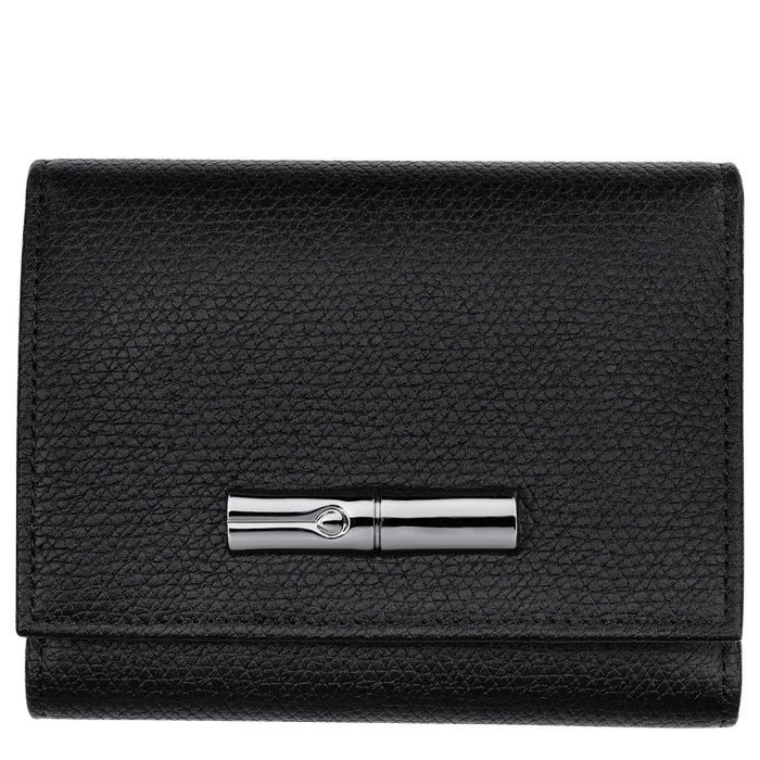 Le Roseau Wallet BlackBlackBlack Women Wallets Longchamp