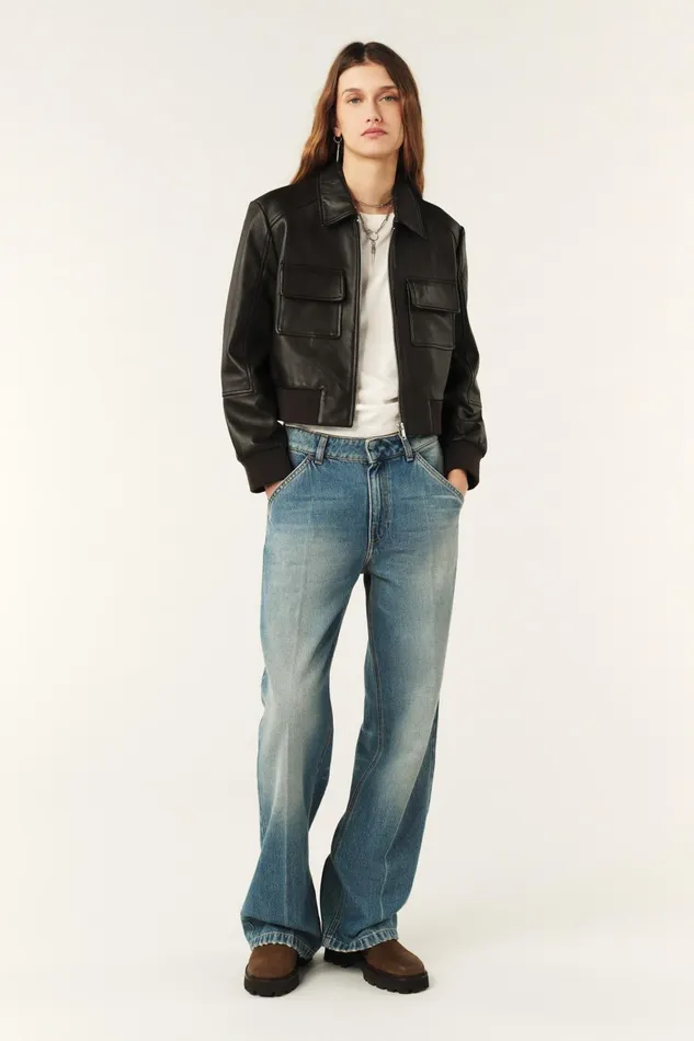 Leather Jacket Utica Brown Women Baandsh Jackets and Coats