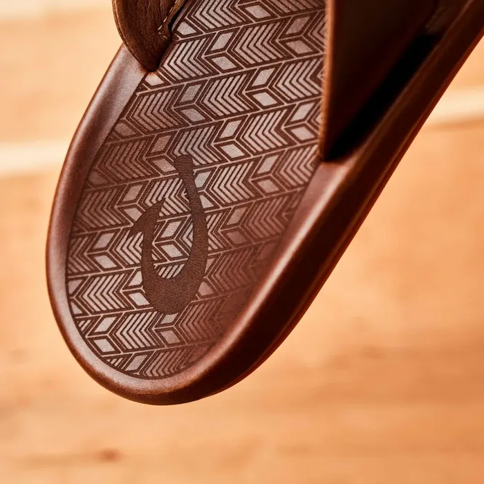 Leather Men Olukai Ilikai Leather Sandals 8211 Toffee