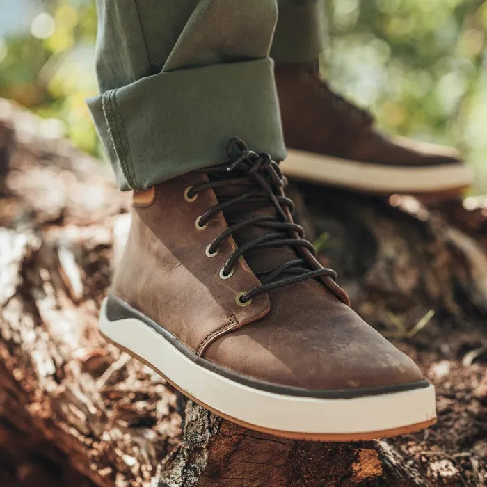 Leather Men Olukai Kekaha Chukka Boots 8211 Toffee Off White