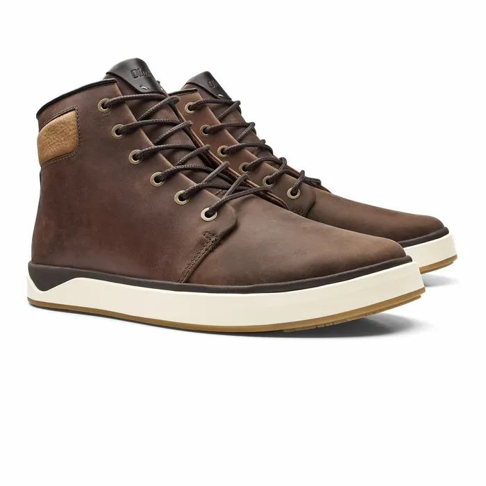 Leather Men Olukai Kekaha Chukka Boots 8211 Toffee Off White