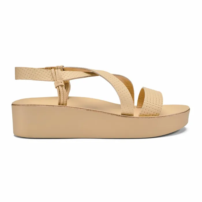 Leather Women Olukai nohi Strappy Leather Sandals 8211 Warm Beige