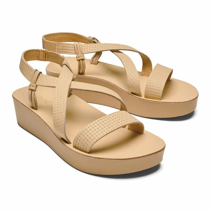 Leather Women Olukai nohi Strappy Leather Sandals 8211 Warm Beige