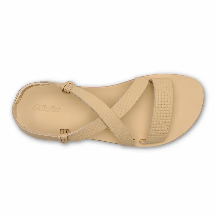 Leather Women Olukai nohi Strappy Leather Sandals 8211 Warm Beige