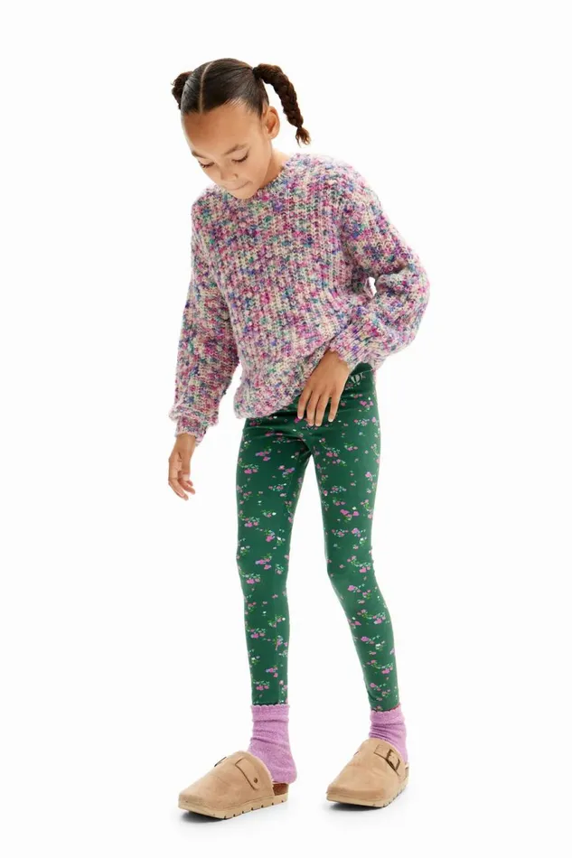 Leggings Kids Desigual Floral Leggings Green
