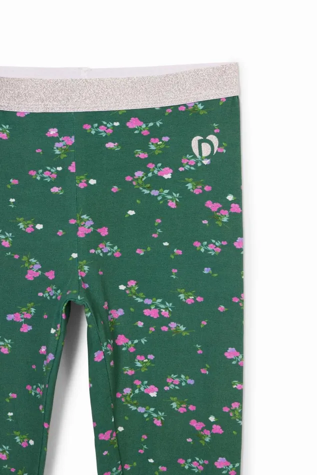 Leggings Kids Desigual Floral Leggings Green