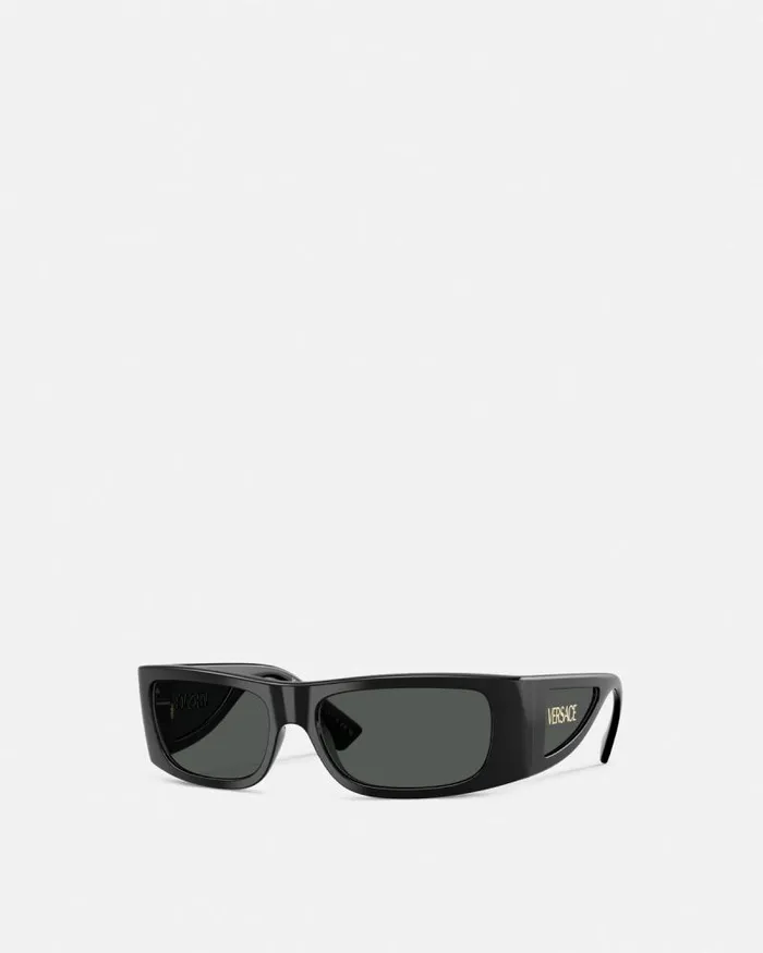 Lens Logo Sunglasses Black Men Versace Sunglasses