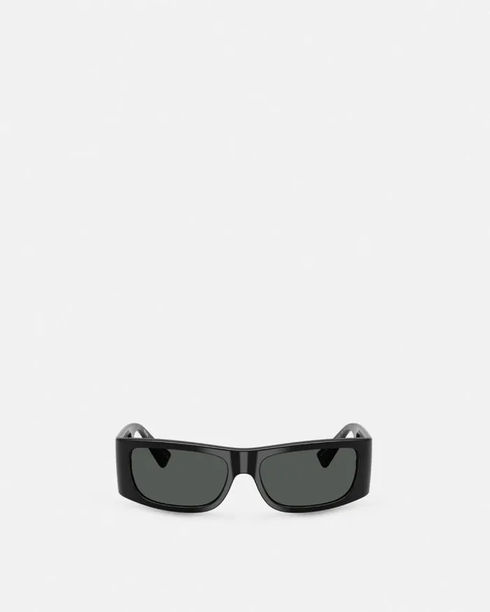 Lens Logo Sunglasses Black Men Versace Sunglasses