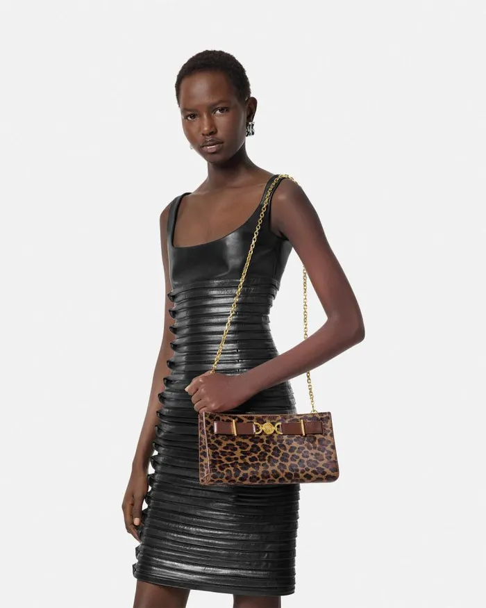 Leopard Medusa 03995 Clutch Animalier Women Versace Mini Bags and Clutches