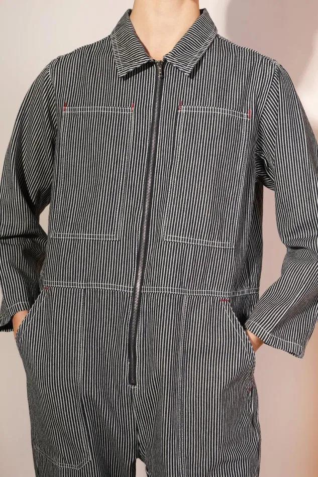 LF Markey Boilersuits Women Dominic Boilersuit Indigo Stripe