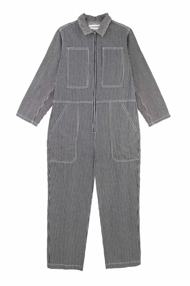 LF Markey Boilersuits Women Dominic Boilersuit Indigo Stripe