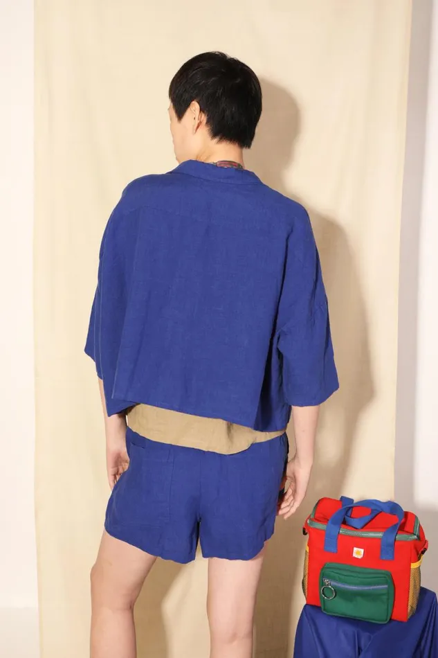 LF Markey Tops Women Maxim Linen Shirt Cobalt
