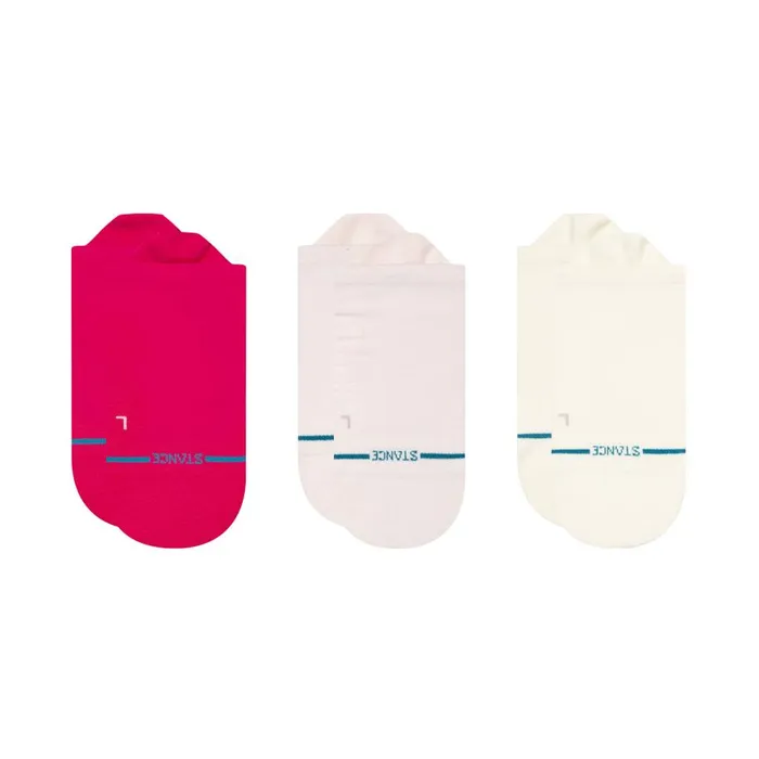 Light Performance Tab Socks 3 Pack Iconic 8211 Magenta MenWomen Stance Tab