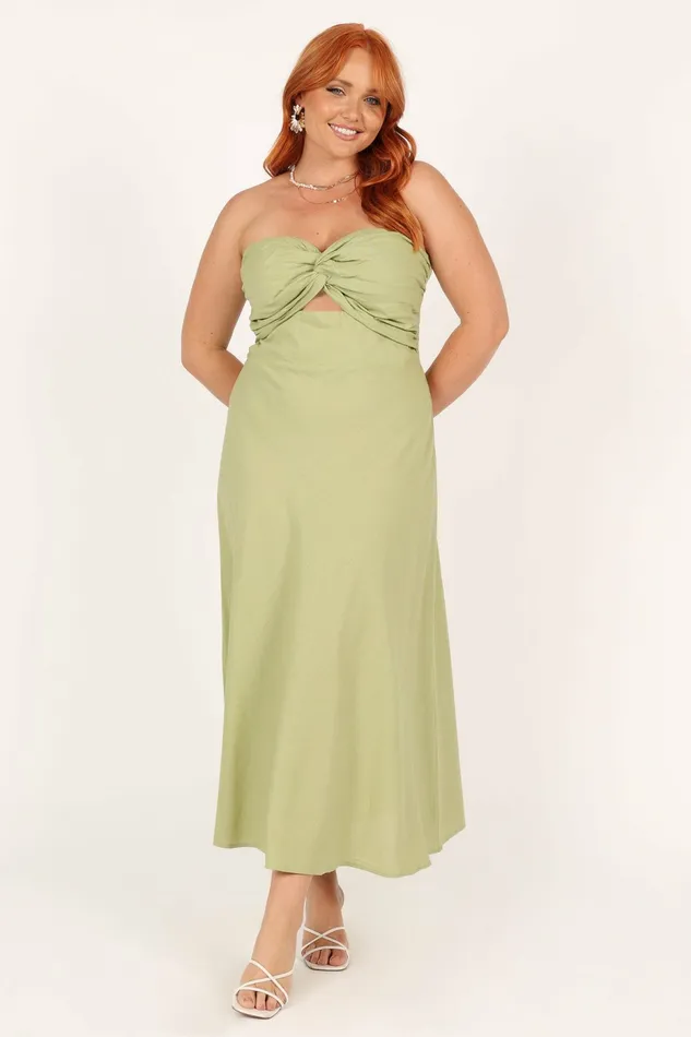 Linen Dresses Women Petal and Pup Rosetta Dress Olive