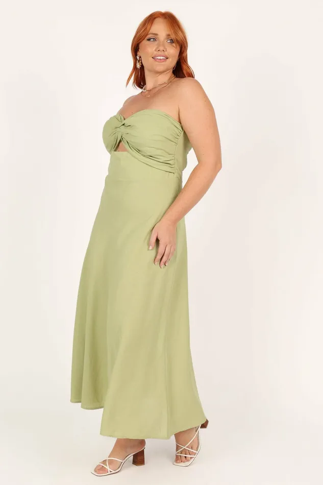 Linen Dresses Women Petal and Pup Rosetta Dress Olive