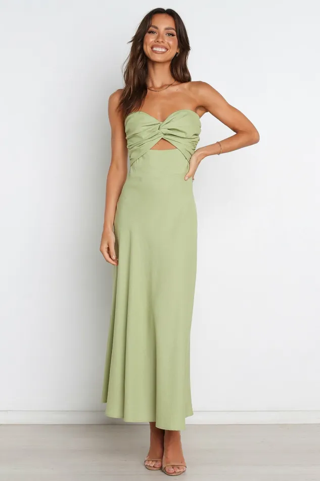 Linen Dresses Women Petal and Pup Rosetta Dress Olive