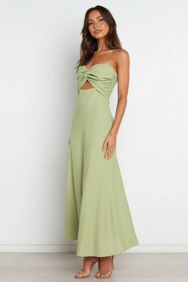 Linen Dresses Women Petal and Pup Rosetta Dress Olive
