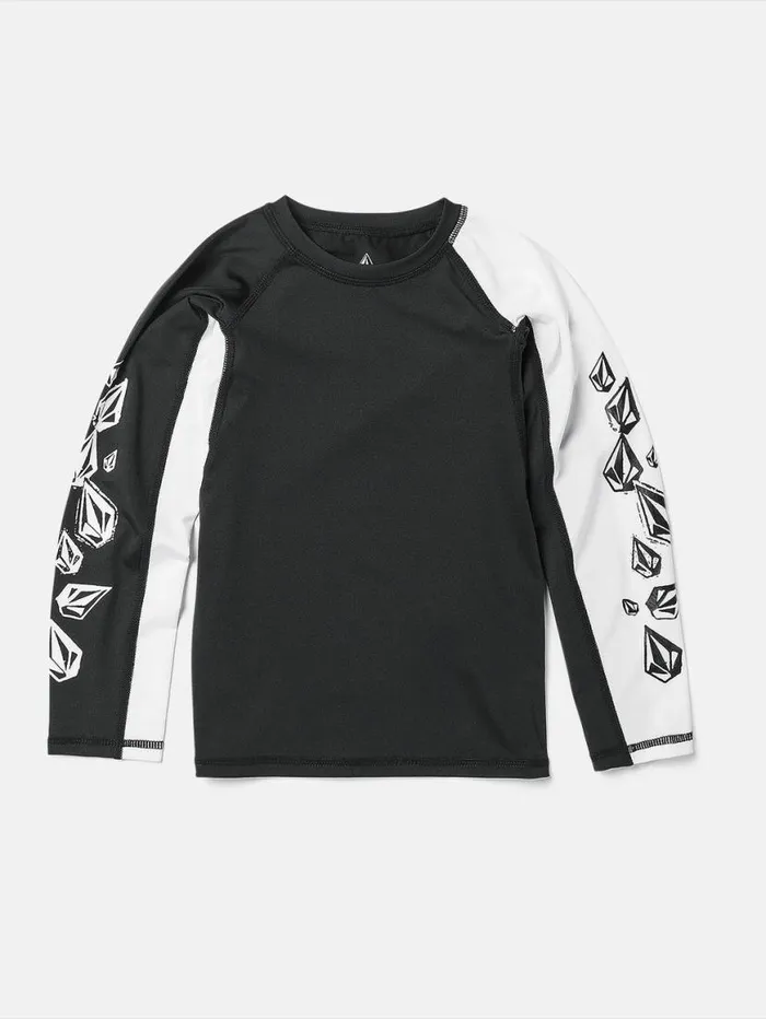 Little Boys Stone Jester Long Sleeve Shirt 8211 Black White Kids Volcom Rashguards Little Boys Stone Jester Long Sleeve Shirt 8211 Black White Kids Volcom Rashguards