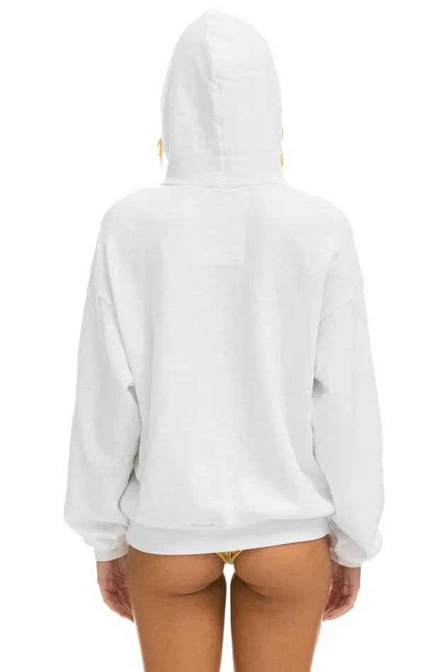 Locals Only Relaxed Pullover Hoodie 8211 White WomenMen Aviator Nation Hoodies