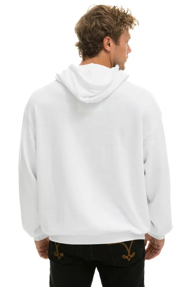Locals Only Relaxed Pullover Hoodie 8211 White WomenMen Aviator Nation Hoodies