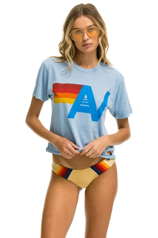 Logo Boyfriend Tee 8211 Ice Women Aviator Nation Tees