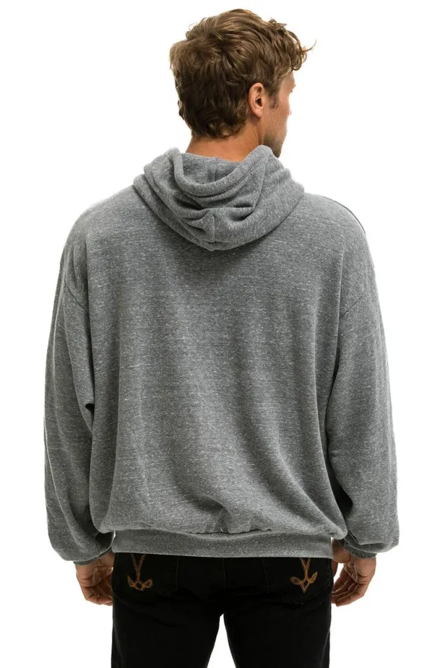 Logo Pullover Relaxed Hoodie 8211 Heather Grey WomenMen Aviator Nation Hoodies