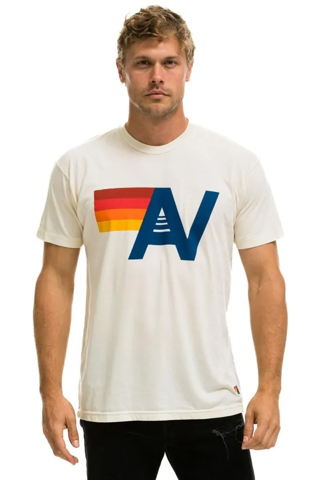 Logo Tee 8211 Vintage White WomenMen Aviator Nation Tees