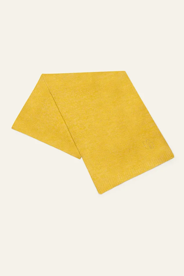 Long Knitted Scarf Comie Yellow Women Baandsh Scarves and Beanies