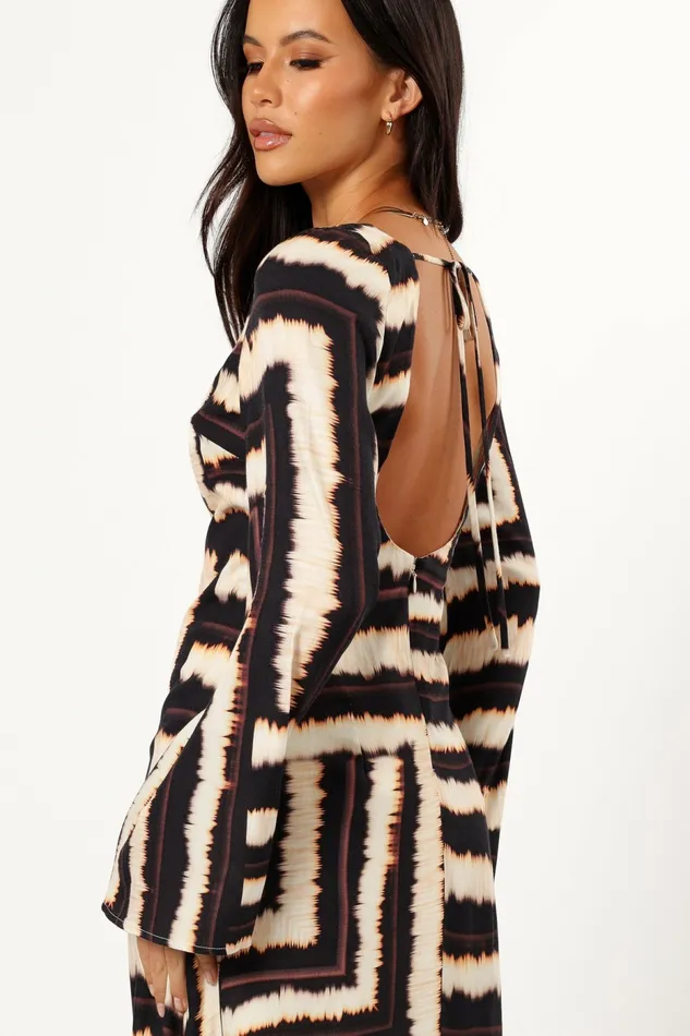Long Sleeve Dresses Petal and Pup Women Azure Maxi Dress Noria Print