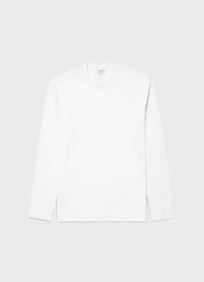 Long Sleeve Heavyweight Tshirt White Men SUNSPEL Tshirts
