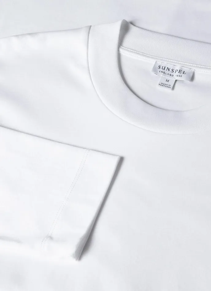 Long Sleeve Heavyweight Tshirt White Men SUNSPEL Tshirts