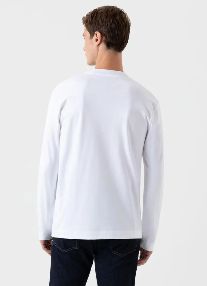 Long Sleeve Heavyweight Tshirt White Men SUNSPEL Tshirts