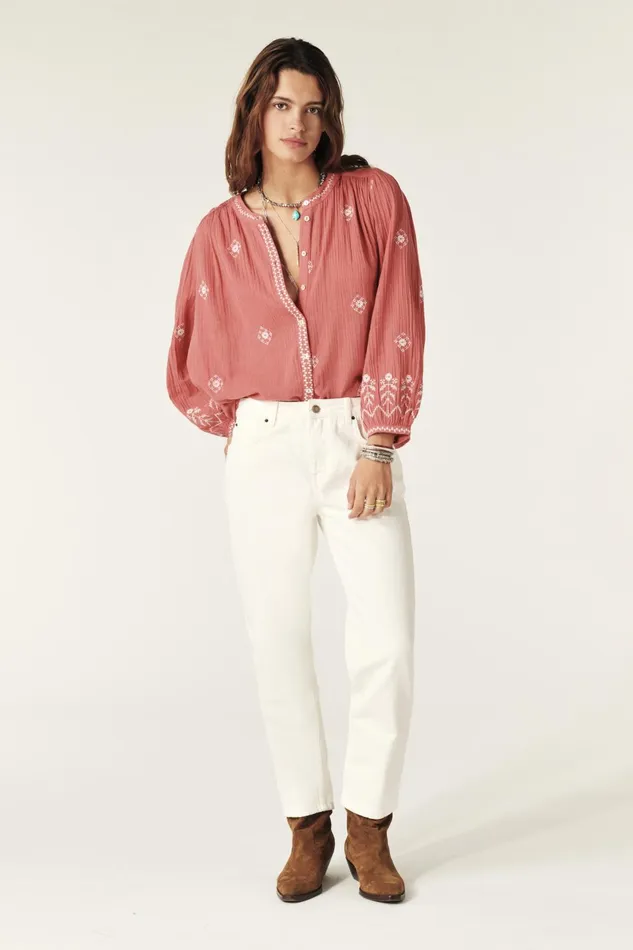 LongSleeve Shirt Duha Blue Women Baandsh Tops and Shirts