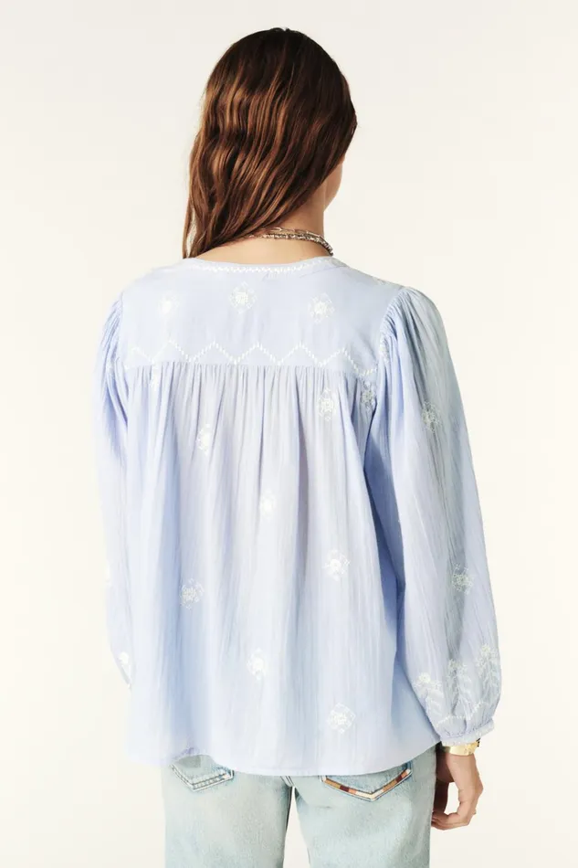 LongSleeve Shirt Duha Blue Women Baandsh Tops and Shirts