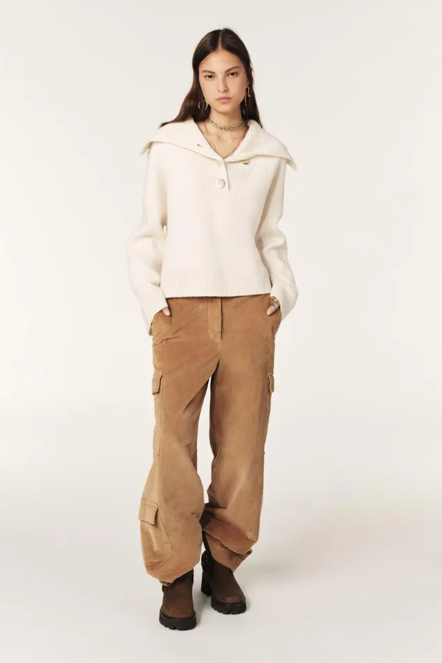 LongSleeve Sweater Biva OffWhite Women Baandsh Sweaters and Cardigans