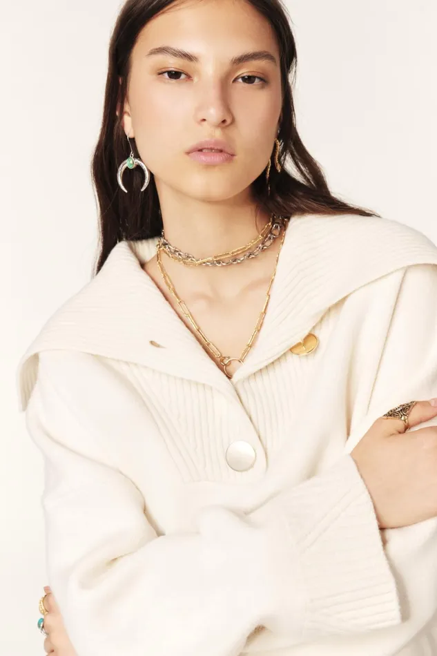 LongSleeve Sweater Biva OffWhite Women Baandsh Sweaters and Cardigans