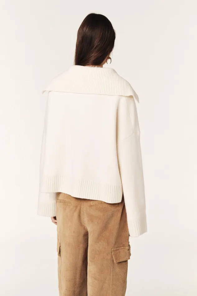LongSleeve Sweater Biva OffWhite Women Baandsh Sweaters and Cardigans