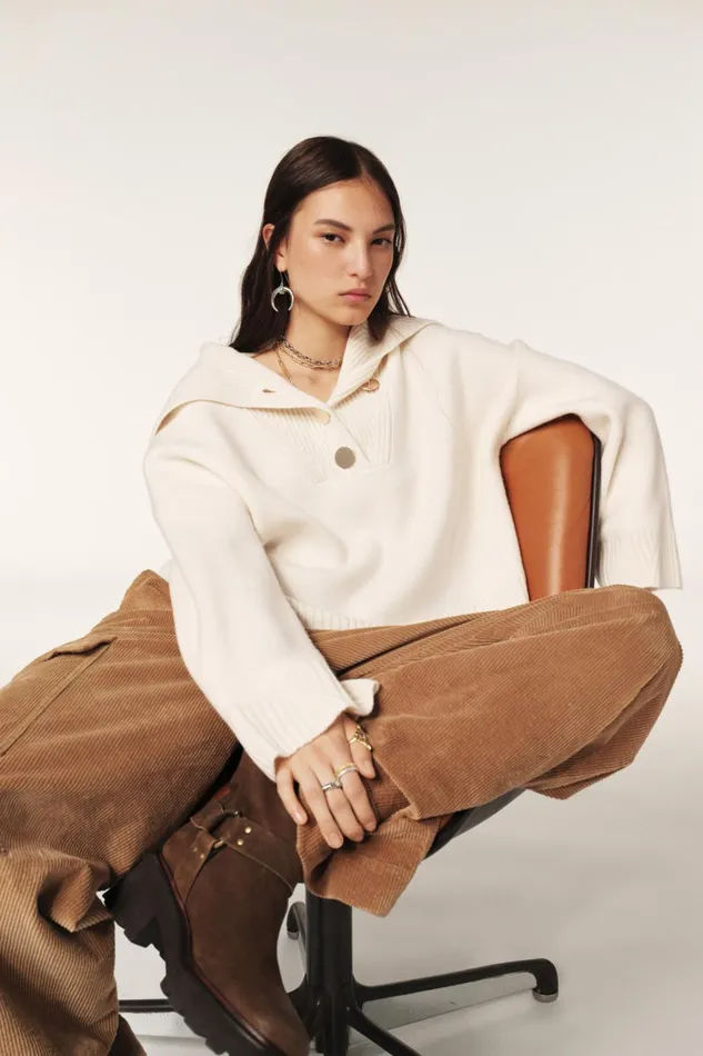 LongSleeve Sweater Biva OffWhite Women Baandsh Sweaters and Cardigans