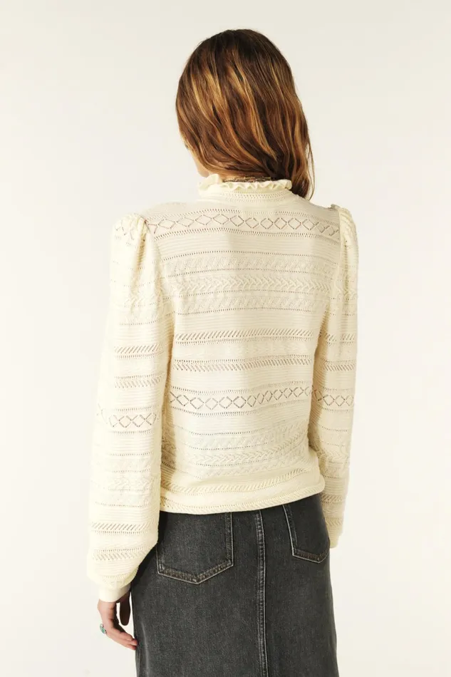 LongSleeve Sweater Vinnie OffWhite Women Baandsh Sweaters and Cardigans