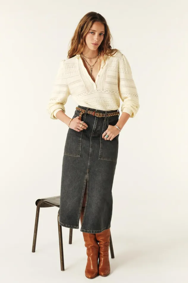 LongSleeve Sweater Vinnie OffWhite Women Baandsh Sweaters and Cardigans