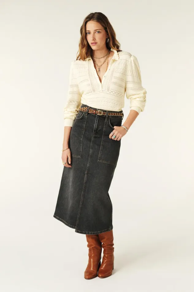 LongSleeve Sweater Vinnie OffWhite Women Baandsh Sweaters and Cardigans