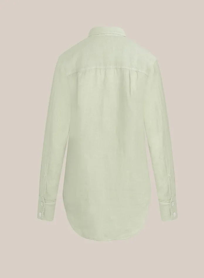 Long Sleeve Women Bella Dahl Boyfriend Button Down 8211 Pale Palm Long Sleeve Women Bella Dahl Boyfriend Button Down 8211 Pale Palm