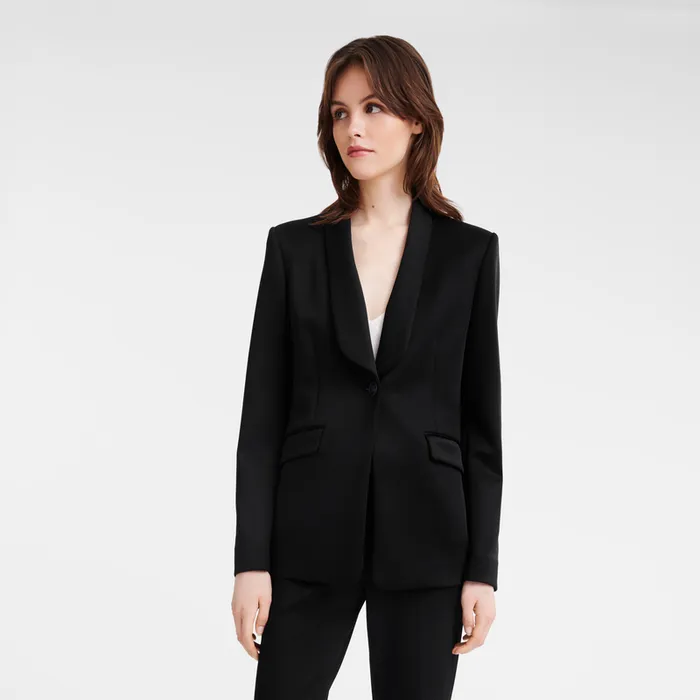 Longchamp Coats and Jackets Women Fitted jacket Black