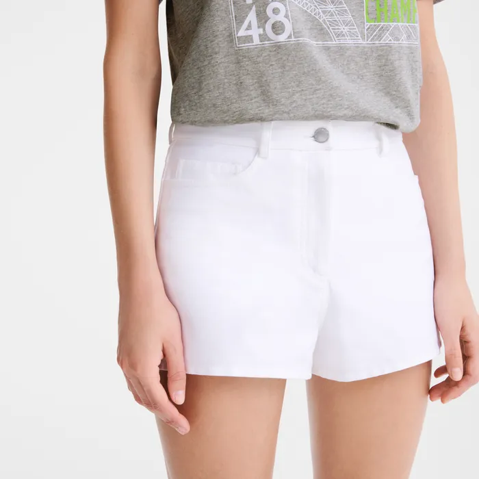 Longchamp Trousers and shorts Women Shorts White Longchamp Trousers and shorts Women Shorts White