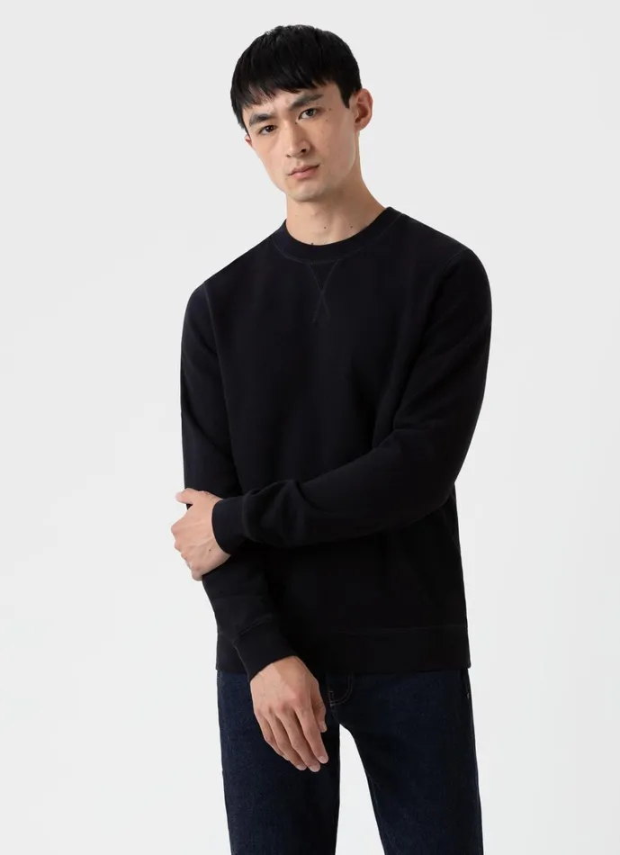 Loopback Sweatshirt Black Men SUNSPEL Sweatshirts and Sweatpants